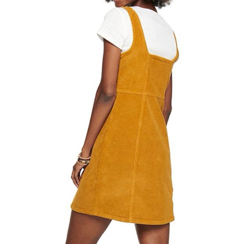 SO Button Down Corduroy Pinafore Dress Size Large Academia Cottagecore Retro - Picture 12 of 12